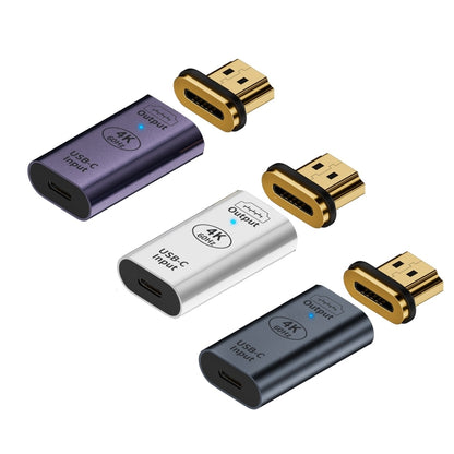 Type-C Female to HDMI 2.0 Male Converter Adapter 4K 60Hz HD Magnetic Plug