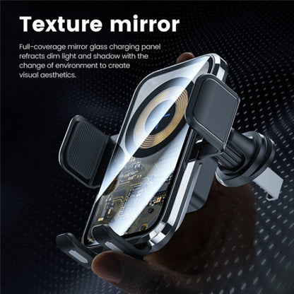 X11 15W Fast Charger Car Air Vent Hook Wireless Charger Intelligent Induction, X11 (Tarnish), X11 (Silver)