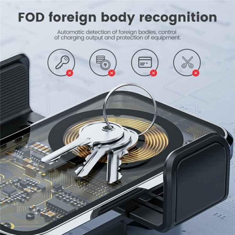 X11 15W Fast Charger Car Air Vent Hook Wireless Charger Intelligent Induction, X11 (Tarnish), X11 (Silver)