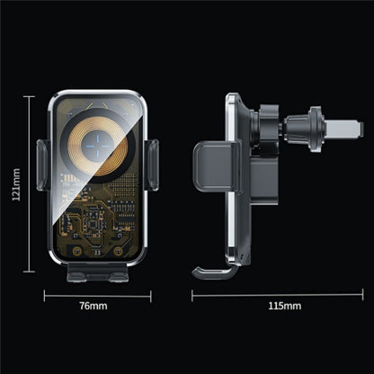 X11 15W Fast Charger Car Air Vent Hook Wireless Charger Intelligent Induction, X11 (Tarnish), X11 (Silver)