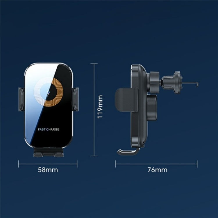 X12 Car Air Vent Touch Sensing Wireless Phone Charger Holder, X12 (Black), X12 (Silver)