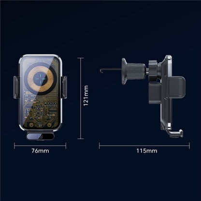 X11s 66W High Power Transparent Car Wireless Charger Phone Bracket, X11s (Titanium), X11s (Silver)