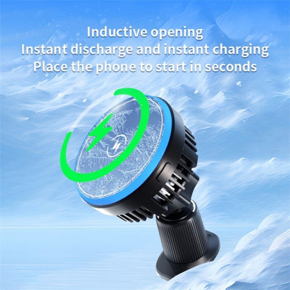 T2 Vehicle Air Vent Phone Charging Stand Magnetic Wireless Colorful Light Charger, T2