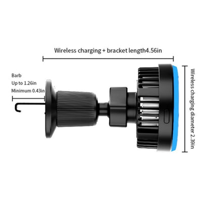 T2 Vehicle Air Vent Phone Charging Stand Magnetic Wireless Colorful Light Charger, T2