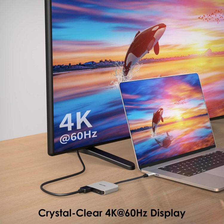 WAVLINK WL-UHP510Pro 4K/60Hz Video Converter USB-C Male to Dual HDMI Female Adapter, WL-UHP5