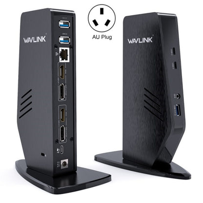 WAVLINK UG69PD5 USB-C HD 60Hz Monitor Adapter Dual 4K Display Docking Station, US Plug, AU Plug, EU Plug, UK Plug