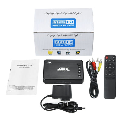 4K 30HZ HDD Player AV+VGA+HDMI SD Card U Disk Player, US, EU, UK