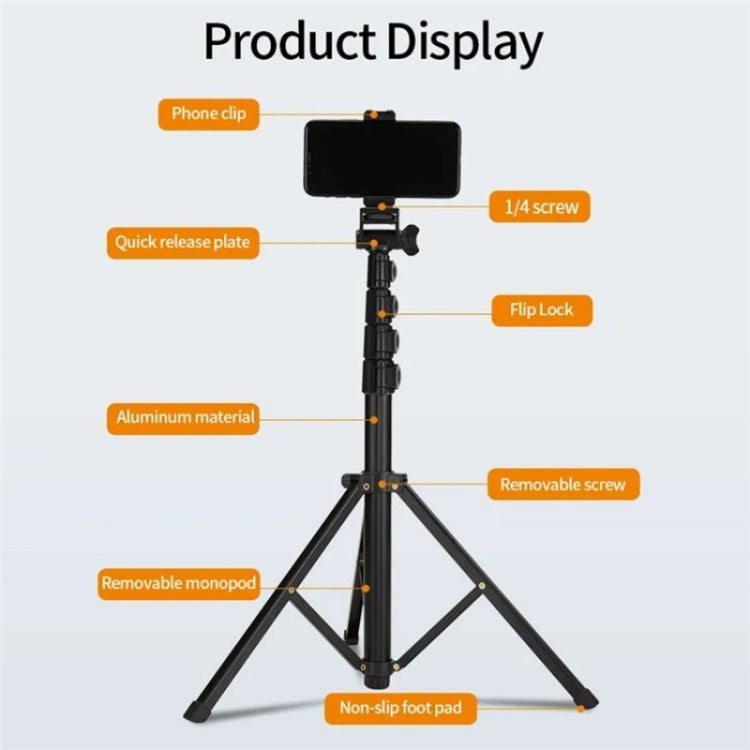 JMARY MT-39 Multifunction Live Streaming DSLR Camera Stand Holder Phone Clamp Tripod, MT-39