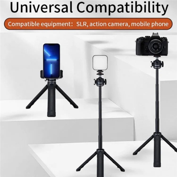JMARY MT-29 Mini Extendable Live Streaming Desktop Tripod Selfie Stick Camera Phone Holder, MT-29