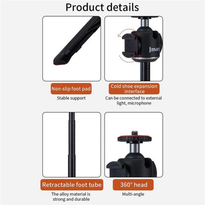 JMARY MT-29 Mini Extendable Live Streaming Desktop Tripod Selfie Stick Camera Phone Holder, MT-29