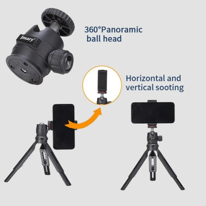 JMARY MT-30 Desktop Tripod Camera Phone Projector Selfie Stick 5-section Adjustable Tripod, MT-30