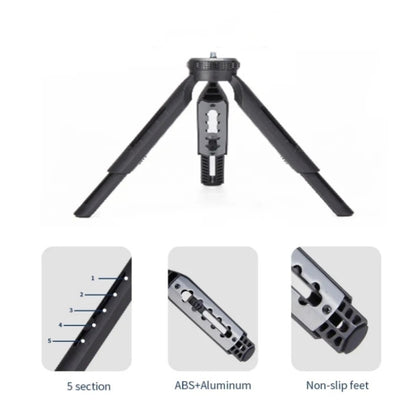 JMARY MT-30 Desktop Tripod Camera Phone Projector Selfie Stick 5-section Adjustable Tripod, MT-30