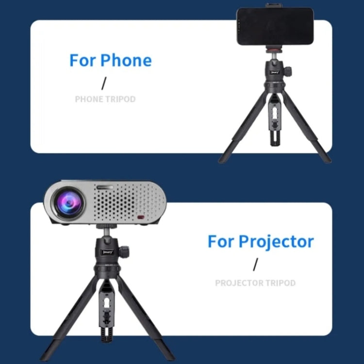 JMARY MT-30 Desktop Tripod Camera Phone Projector Selfie Stick 5-section Adjustable Tripod, MT-30