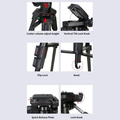 JMARY KP-2274 5-section Adjustable Monopod Multi-function Outdoor Photography Tripod, KP-2274