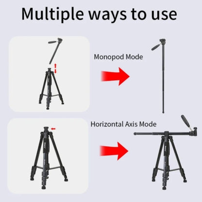 JMARY KP-2274 5-section Adjustable Monopod Multi-function Outdoor Photography Tripod, KP-2274