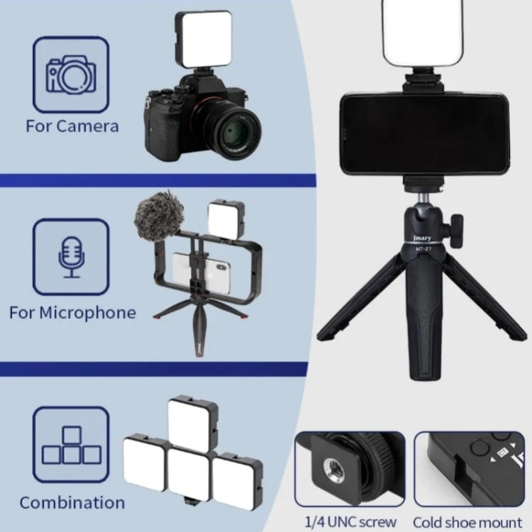 JMARY FM-69RGB Portable Mini RGB Video Light Camera Light Photography Lighting Lamp, FM-69RGB