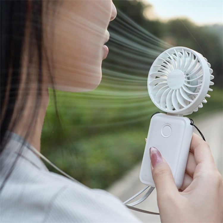 F458 With Neck Rope Summer 3 Speeds Adjustable Foldable Mini Handheld Fan, F458 (Orange), F458 (Purple), F458 (White)