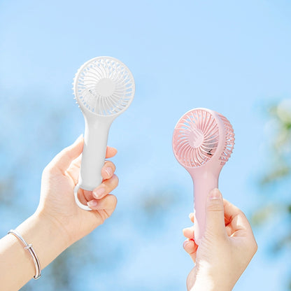 S13 Portable Summer Cooling Fan Hanging Buckle Mini 3 Wind Speed Handheld Fan, S13 (Baby Blue), S13 (Pink), S13 (White)