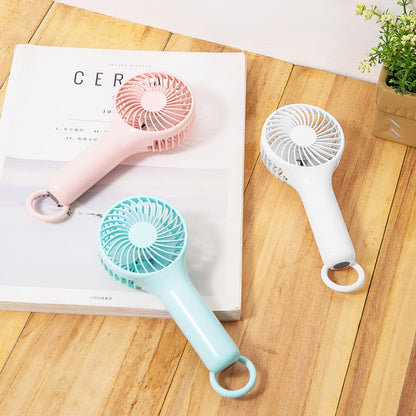 S13 Portable Summer Cooling Fan Hanging Buckle Mini 3 Wind Speed Handheld Fan, S13 (Baby Blue), S13 (Pink), S13 (White)