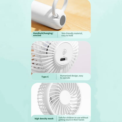 S13 Portable Summer Cooling Fan Hanging Buckle Mini 3 Wind Speed Handheld Fan, S13 (Baby Blue), S13 (Pink), S13 (White)