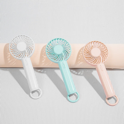S3 3 Speed Low Noise Hanging Hole Desk Fan Portable Rechargeable Handheld Cooling Fan, S3 (White), S3 (Pink), S3 (Baby Blue)