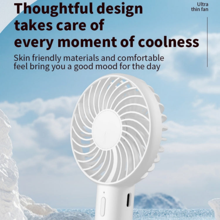 S3 3 Speed Low Noise Hanging Hole Desk Fan Portable Rechargeable Handheld Cooling Fan, S3 (White), S3 (Pink), S3 (Baby Blue)