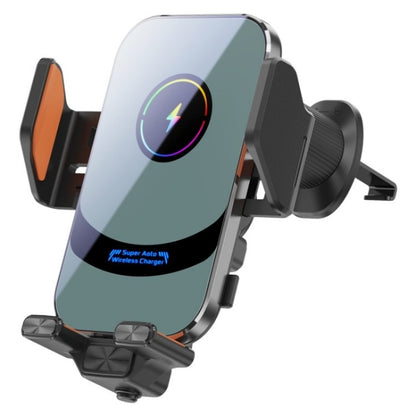 X16 Car Smart Sensor Phone Holder Magnetic Phone Mount Automatic Wireless Charger, X16 (Tarnish), X16 (Silver)