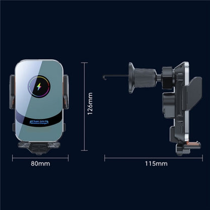 X16 Car Smart Sensor Phone Holder Magnetic Phone Mount Automatic Wireless Charger, X16 (Tarnish), X16 (Silver)