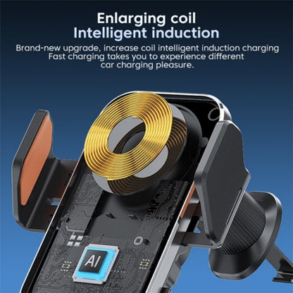 X15 Wireless Charger Mobile Phone Bracket Car Air Vent Cell Phone Mount Holder, X15 (Silver), X15 (Black)