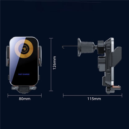 X15 Wireless Charger Mobile Phone Bracket Car Air Vent Cell Phone Mount Holder, X15 (Silver), X15 (Black)