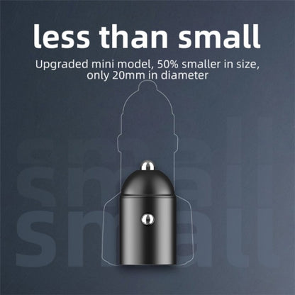 A1 QC 3.0+PD 30W Dual Car Charger Hidden Car Cigarette Lighter Phone Fast Charging Adapter