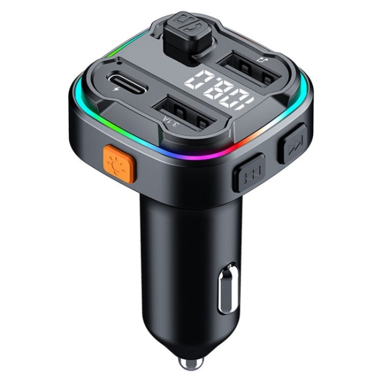 C3 Dual USB Car Charger Bluetooth Hands-free Call Adapter FM Transmitter Car MP3 Music Player, C3