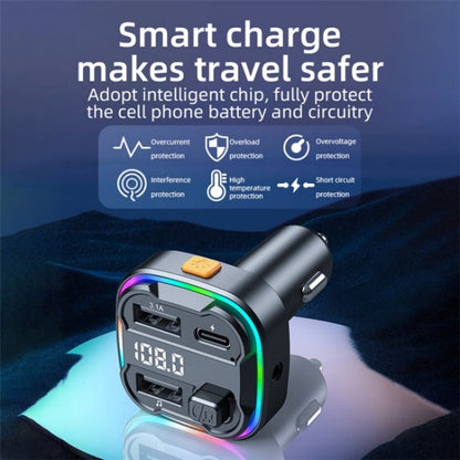 C3 Dual USB Car Charger Bluetooth Hands-free Call Adapter FM Transmitter Car MP3 Music Player, C3