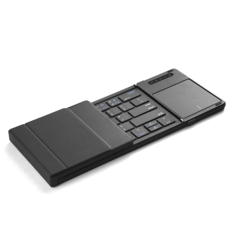 B077T With Touchpad Foldable PU Leather Wireless Bluetooth Keyboard, B077T