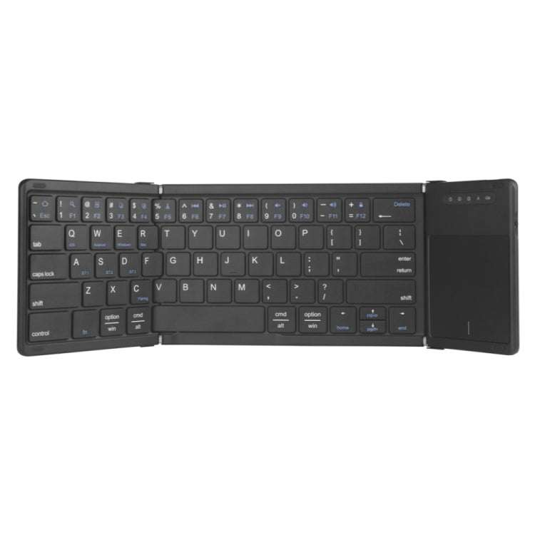B077T With Touchpad Foldable PU Leather Wireless Bluetooth Keyboard, B077T
