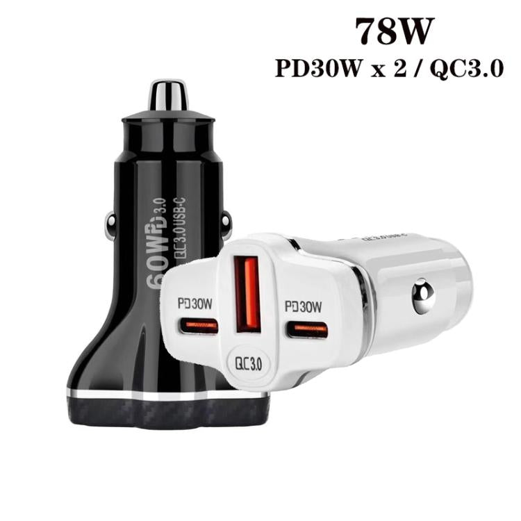 78W PD30W x 2 + QC3.0 USB Multi Port Car Charger