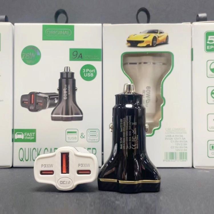 78W PD30W x 2 + QC3.0 USB Multi Port Car Charger