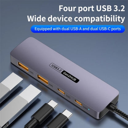 T-508 4-in-1 Type-C Docking Station USB 3.2 Hub Notebook Tablet Smartphone Splitter Converter, T-508