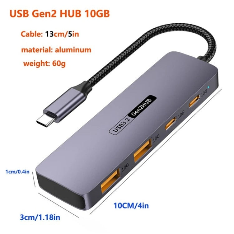 T-508 4-in-1 Type-C Docking Station USB 3.2 Hub Notebook Tablet Smartphone Splitter Converter, T-508