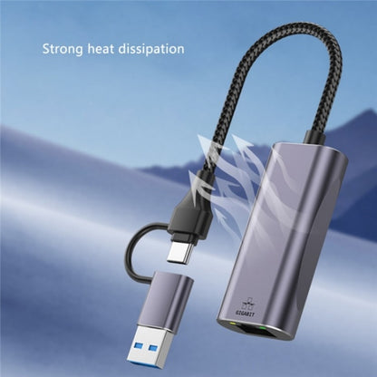 T30B USB / Type-C to Gigabit Hub Adapter for Laptop Tablet PC Phones Docking Station, T30B