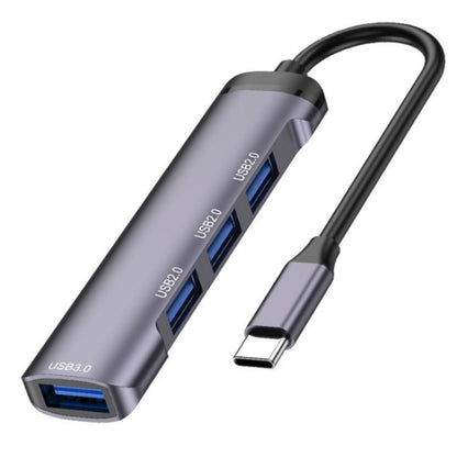 T-503 Portable 4-in-1 Type-C Docking Station USB-C to USB2.0 x 3 + USB3.0 HUB Adapter, T-503