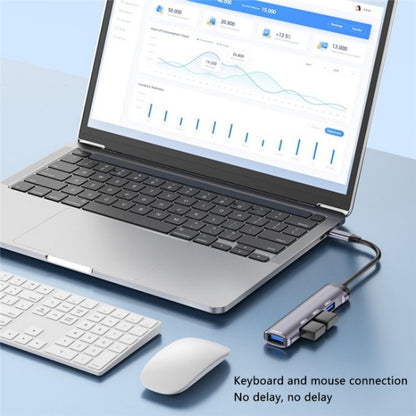 T-503 Portable 4-in-1 Type-C Docking Station USB-C to USB2.0 x 3 + USB3.0 HUB Adapter, T-503