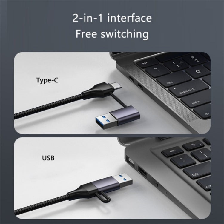 T513 USB-A / Type-C to USB3.0 x 3 + USB-C + Gigabit Laptop Adapter Docking Station, T513