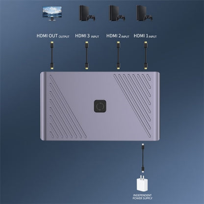 Q803 For TV / Monitor / Camera 8K HDMI 3-in-1-out Switch Converter with USB-C 5V Port, Q803