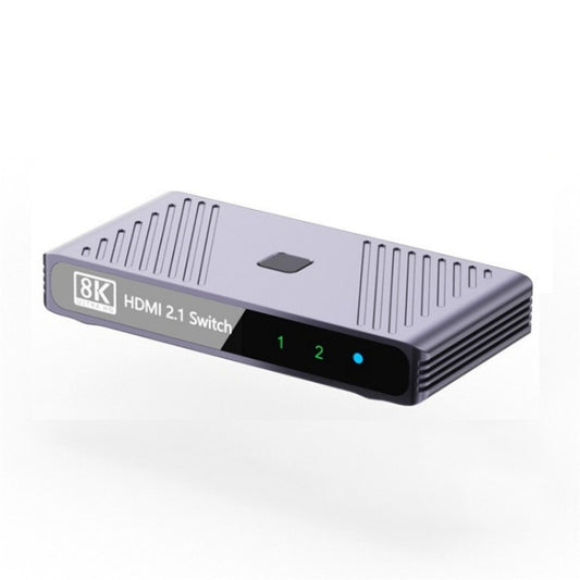 Q802 Aluminum Alloy 8K HD Video Splitter HDR 2 in 1 Out Mirror Screens Video Transfer Adapter, Q802