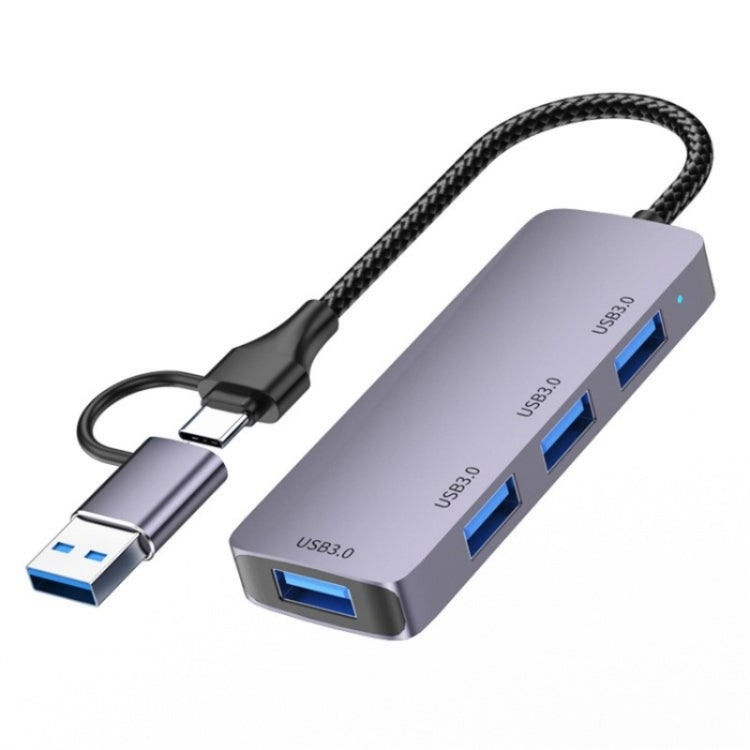T203 USB + Type-C 3.0 Converter Hub 5Gbps USB 3.0 Data Transfer Adapter for Laptop / Tablet PC, T203