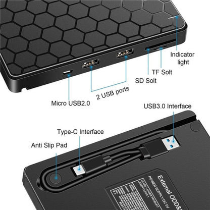 042  Football Pattern USB3.0 / Type-C Computer Laptop External Optical Drive Burner DVD Burner, 042