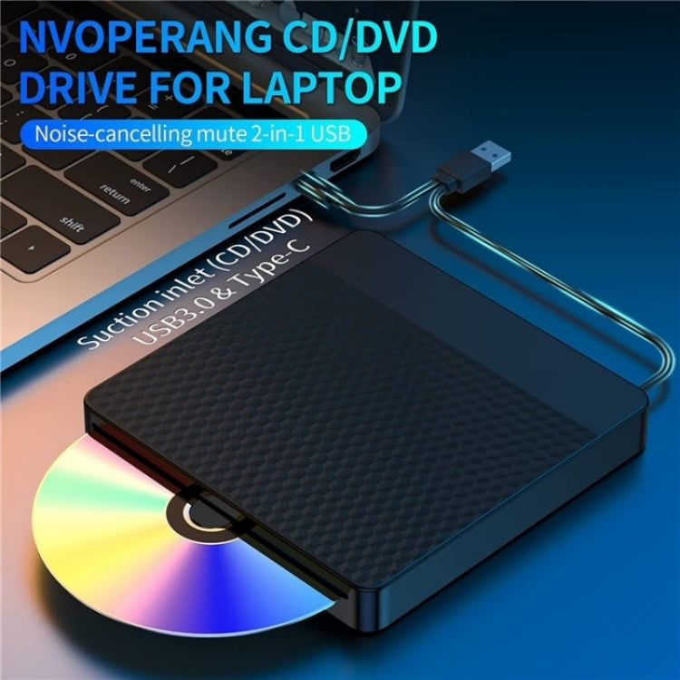 X001 USB 3.0+Type-C Disc Player External Optical Drive CD / DVD Burner Reader, X001