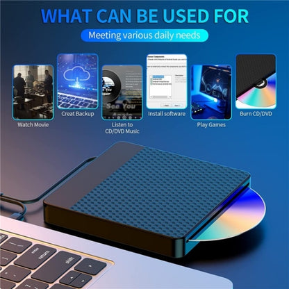 X001 USB 3.0+Type-C Disc Player External Optical Drive CD / DVD Burner Reader, X001