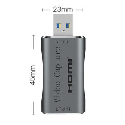 C30 For Game Live Streaming Aluminum Alloy USB Male to HDMI Female HD Video Capture Card, C30